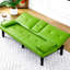 Le canapé-lit multifonctionnel en PVC vert de 67 pouces, avec un design pliable et porte-gobelet, le rend extrêmement pratique pour transformer le salon en chambre d'amis-1286461603