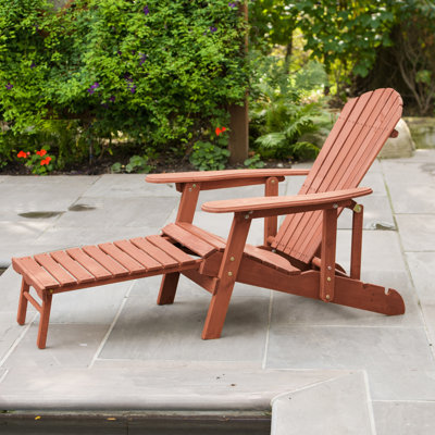 Chaise Adirondack avec repose-pieds