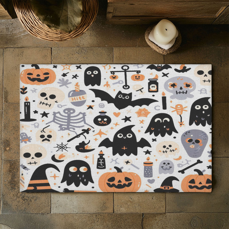 Tapis tressé Haunted Night Parade, Rectangulaire 3 pi x 5 pi