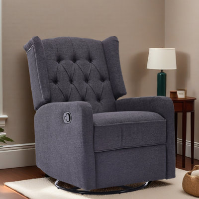 Chaise berçante inclinable, chaise berçante pivotante à 360 degrés, fauteuil oscillant, petite chaise berçante inclinable et pivotante pour chambre à coucher, siège de cinéma maison