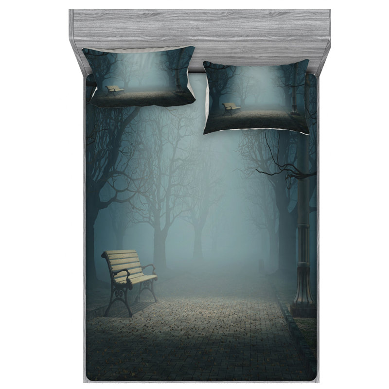 Forest Microfiber Sheet Set, Queen Sheet Set with Fitted Sheet