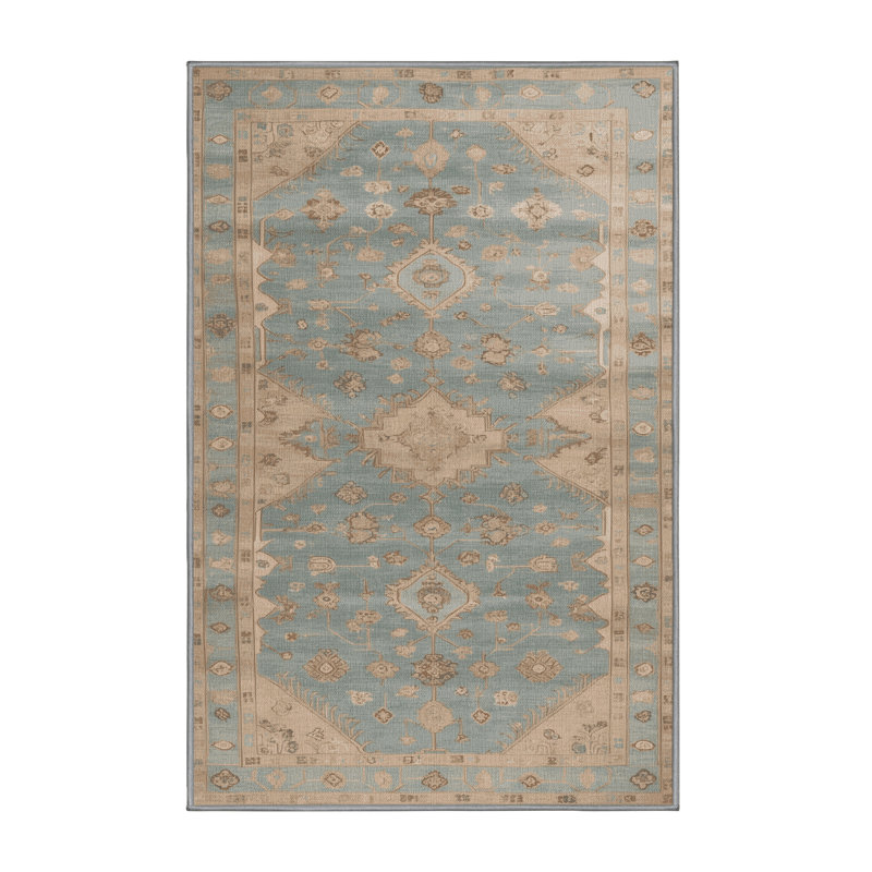 Tapis gris Afyon lavable à la machine