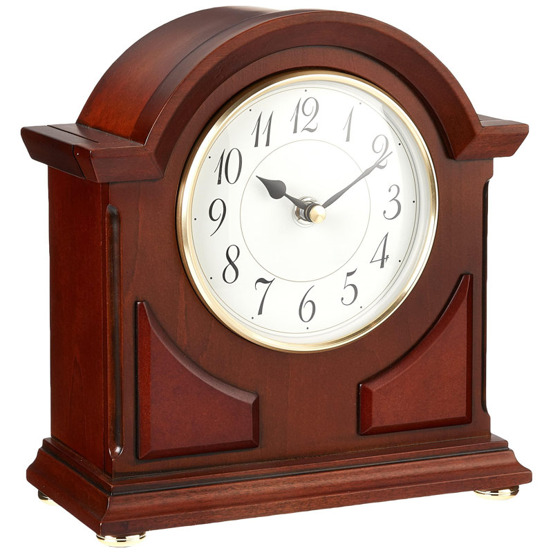 Horloge de manteau de cheminée, brun