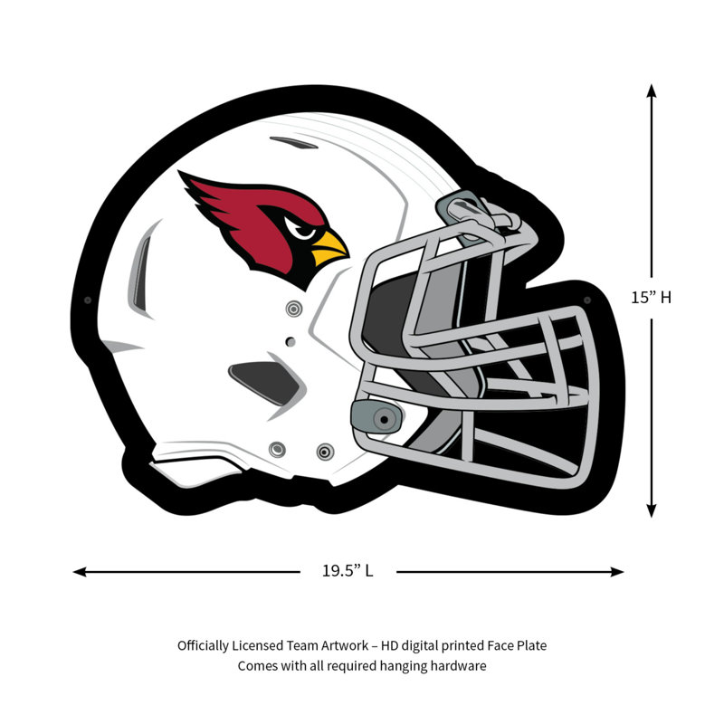 NFL LED Helmet Shaped Lighted Wall Sign, Arizona Cardinals
