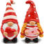 Ensemble de 2 gnomes en résine de la Saint-Valentin avec cœur et enveloppe - Décoration de table