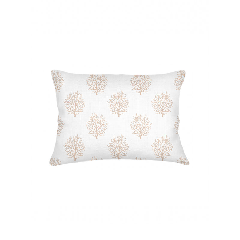 Printed Pillows Linen Geometric Accent Pillow, Beige, Rectangle 20" H x 36" W, Pillow Cover Only - No Insert