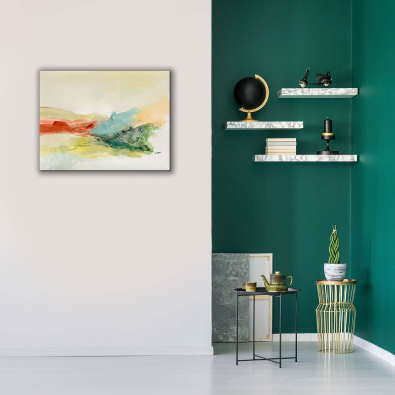 Toile épique Graffiti «Land Contours No. 3» par Jan Weiss, 34 po x 26 po, H 26 po x l 34 po x P 1,5 po
