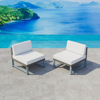 Rebeca 27.6'' Wicker Outdoor Patio Sofa