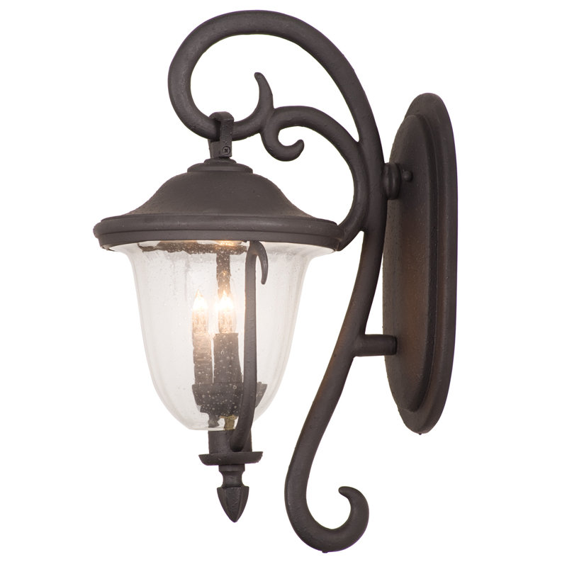 Applique murale d'extérieur en bronze bruni 4 LT Santa Barbara, Bronze brillant