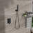 Dual Shower Head - 12 Inch Wall Mounted Square Shower System With Rough-In Valve-122404623
