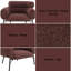 Chaise en tweed marron Mardi