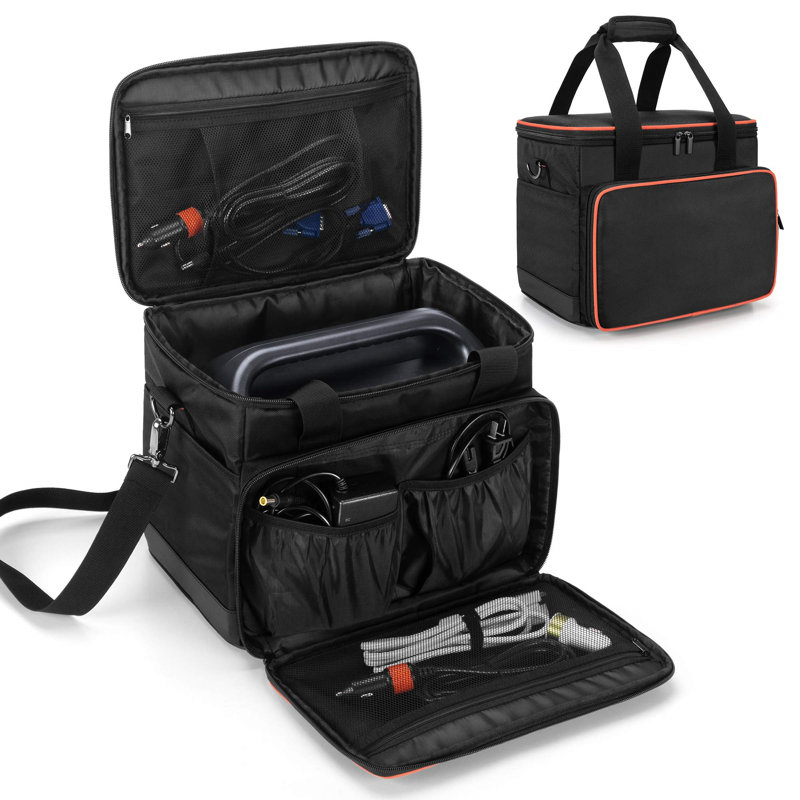 Travel Case, Organizer With Waterproof Bottom And Front Pocket For Charging Cables And Accessories