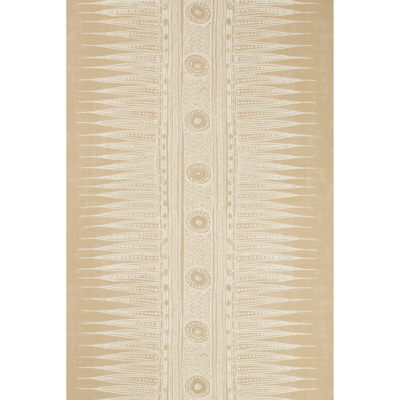 Indian Zag 30' L x 27" W Wallpaper Roll, Taupe