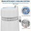 Machine à distiller l'eau de comptoir en acier inoxydable 304 de 6 L avec récipient de rangement en plastique, purificateur d'arrêt automatique de surchauffe à refroidissement rapide pour utilisation dans un aquarium de bureau à domicile