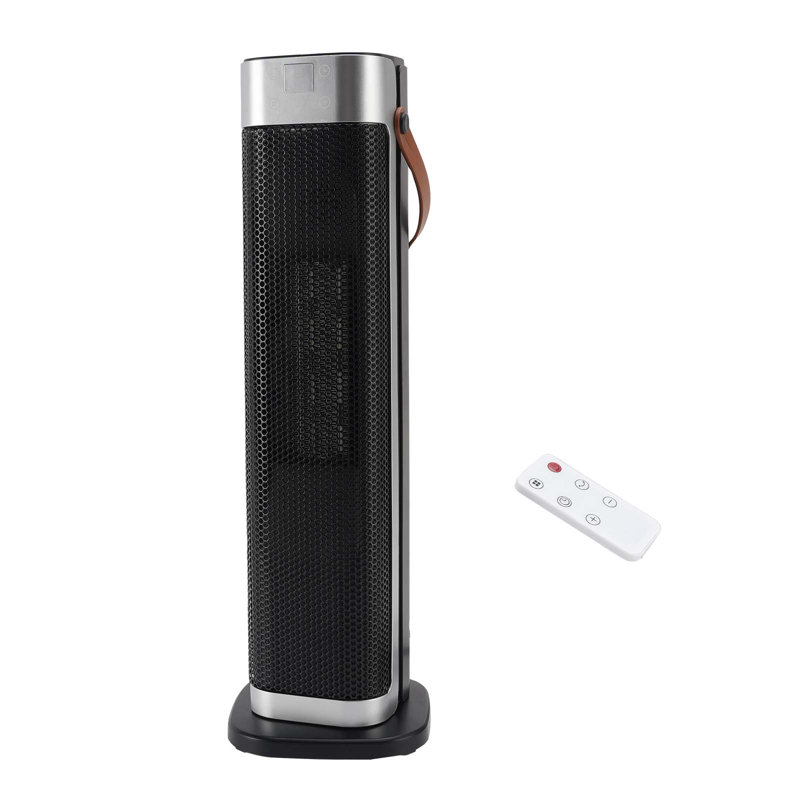1500W Oscillation Space Heater with Remote & Touch Control, Thermostat, 12H Timer, Overheat & Tip-Over Protection