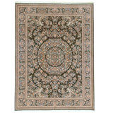 Hand Knotted Wool Area Rug in Black