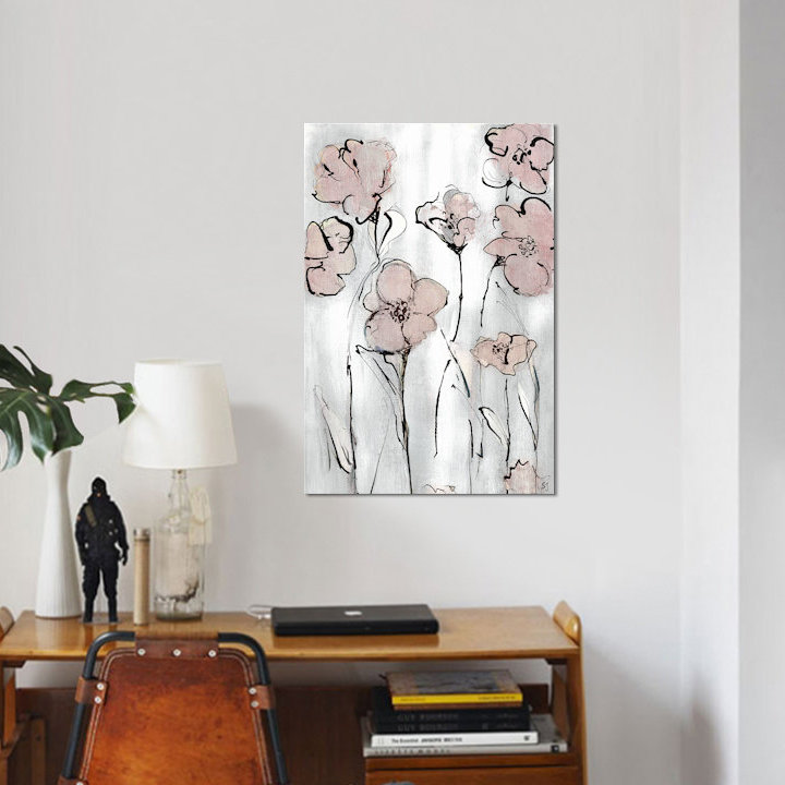 «Wildflowers I», reproduction sur toile, H 12 po x l 8 po x P 0,75 po, Pas de tapis, Toile tendue