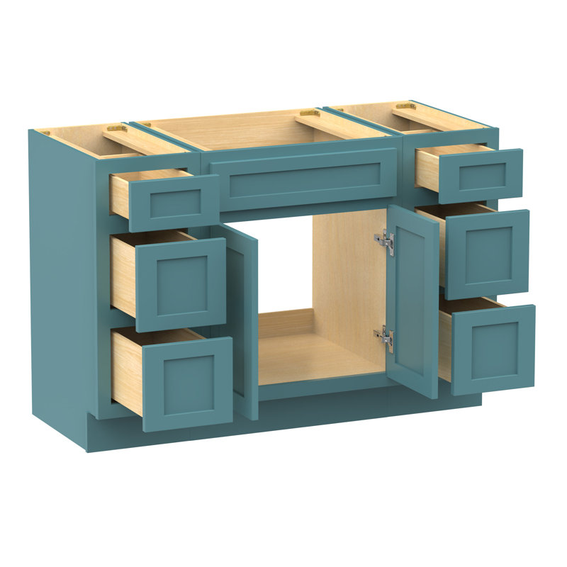 Meuble-lavabo simple 48 po, Bleu sarcelle