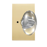 Bravura 928-6 Privacy Glass Egg Knob on Round Contemporary Rose in Satin Nickel