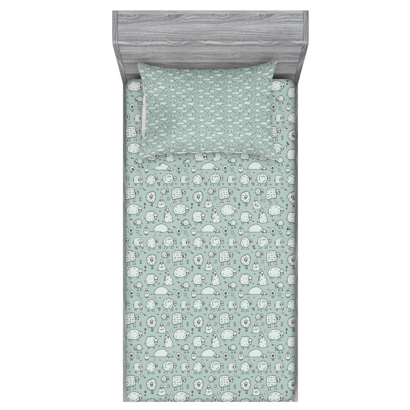 Microfiber Sheet Set, Twin Sheet Set with Fitted Sheet