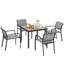Steel Patio Dining Set Table,