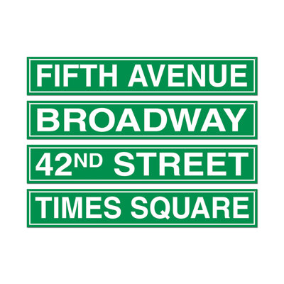 New York City Street Sign Cutouts