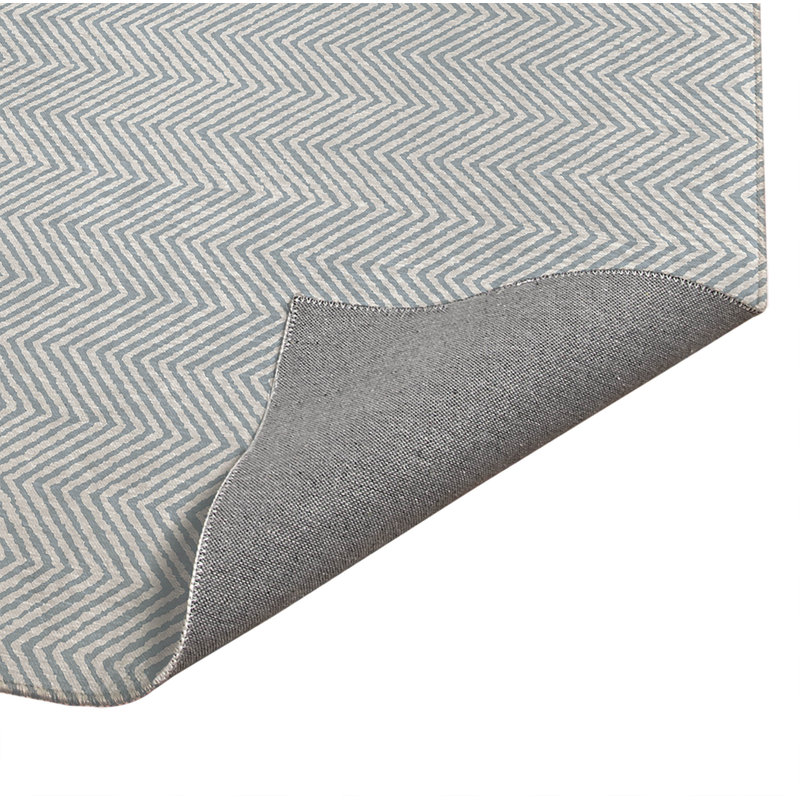 Paillasson à chevrons, L 60 po x L 84 po, Bleu ardoise
