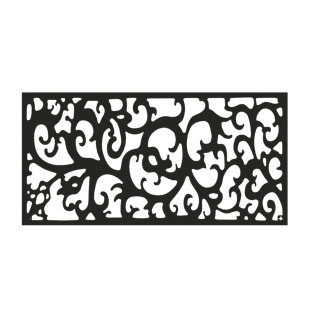 Natural Garden Screen  120x60cm, Black