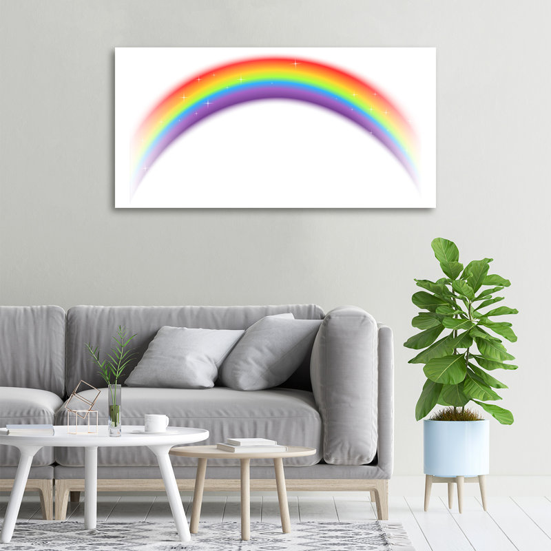 Rainbow 1 Piece Wrapped Canvas Wall Art, 50cm H x 100cm W