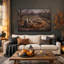 «Headless man Arranging Autumn Leaves», art mural sur toile-1282497886