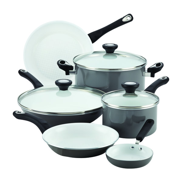  JFJ 5-Ply DE Stainless Steel 12-Piece Cookware Set   Professional Home Chef Grade Clad Pots and Pans Sets: Home & Kitchen