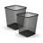 Maxel 10L Square Open Waste Bin Metal Mesh Bins Nonslip Pack of 2 Waste Paper Bin For Home Office
