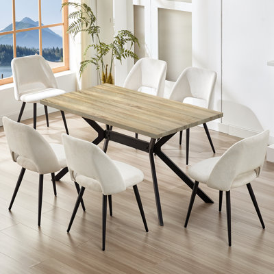 Velvet Upholstery Dining Chairs, Separate Legs, Adjustable Feet