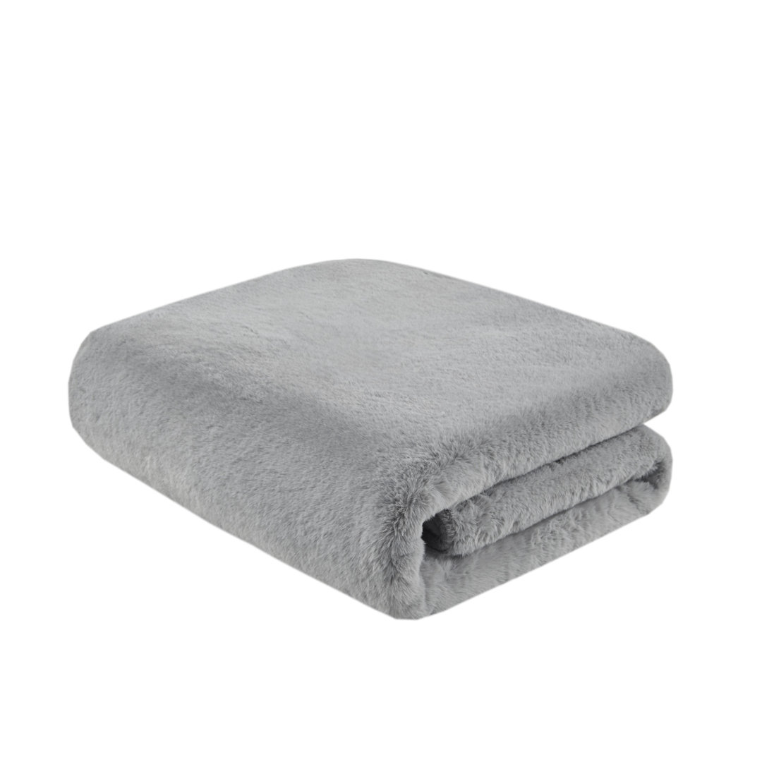 Bristol Solid Premium Faux Fur Throw 510 Design