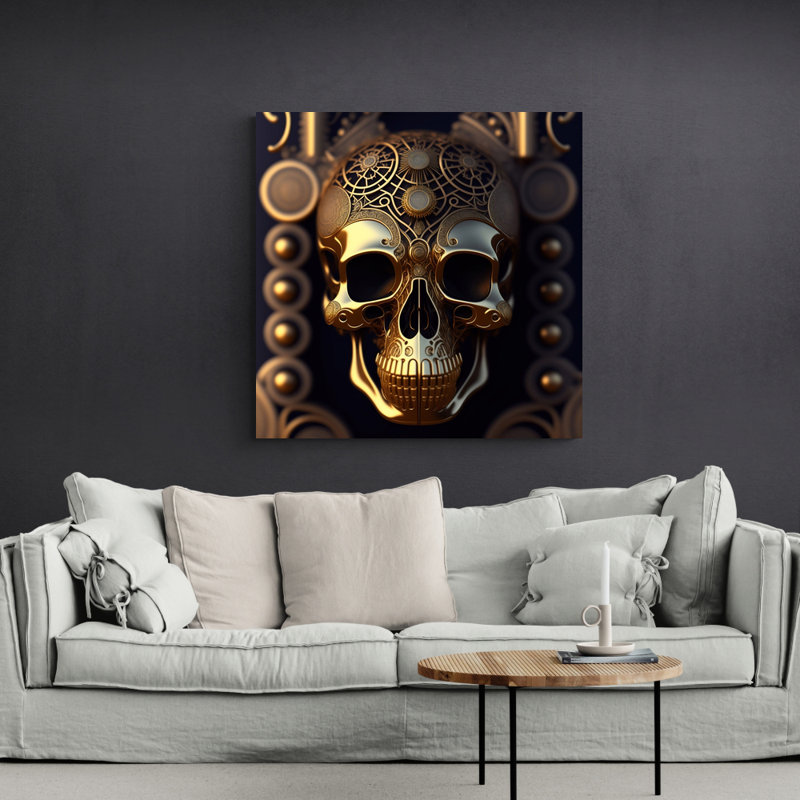 «Skull 65» par Stephen Chambers - Photographie sur toile tendue, H 26 po x l 26 po x P 1,5 po