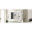 Armoire murale moderne avec miroir - 35 po x 27,5 po, rangement polyvalent, intimité dissimulée, miroir facile à assembler, poignée rétro, espace généreux-97417712