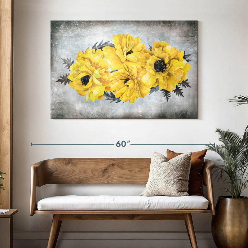 Coquelicots jaunes en pleine floraison Harnek, H 32 po x l 48 po