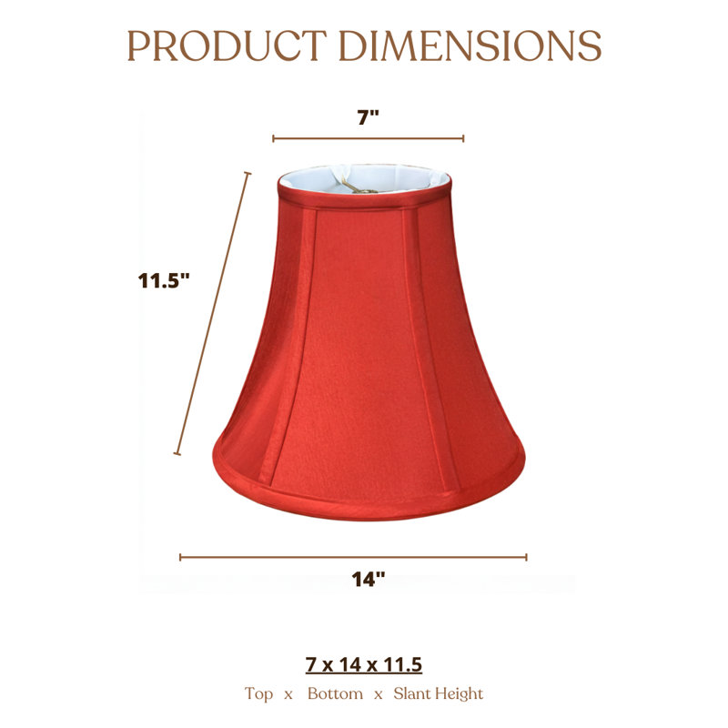 Abat-jour de base Royal Designs, Inc., H 11,5 po x l 14 po x P 14 po, Rouge
