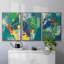 Impression tropicale encadrée sur toile 3 pièces-91886874-91886870