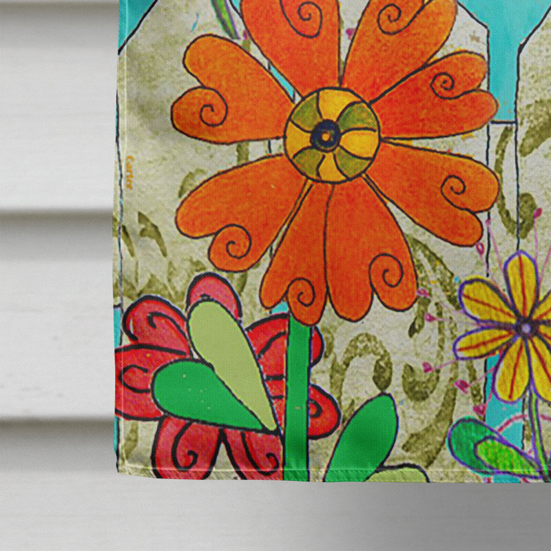 Fleur d’un jour de polyester de 2 côtés 40 x 28 po fleur. drapeau maison