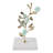 Flourite Crystal Sculpture with Marble - Decorative Objects for Home Decor - Charming Statue or Figurine Accent Decorations for Living Room - Green & Gold-1526026592