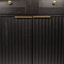 Garde-manger arqué de 71 po de hauteur avec tablettes réglables et porte vitrée pour la cuisine, noir | Idée cadeau