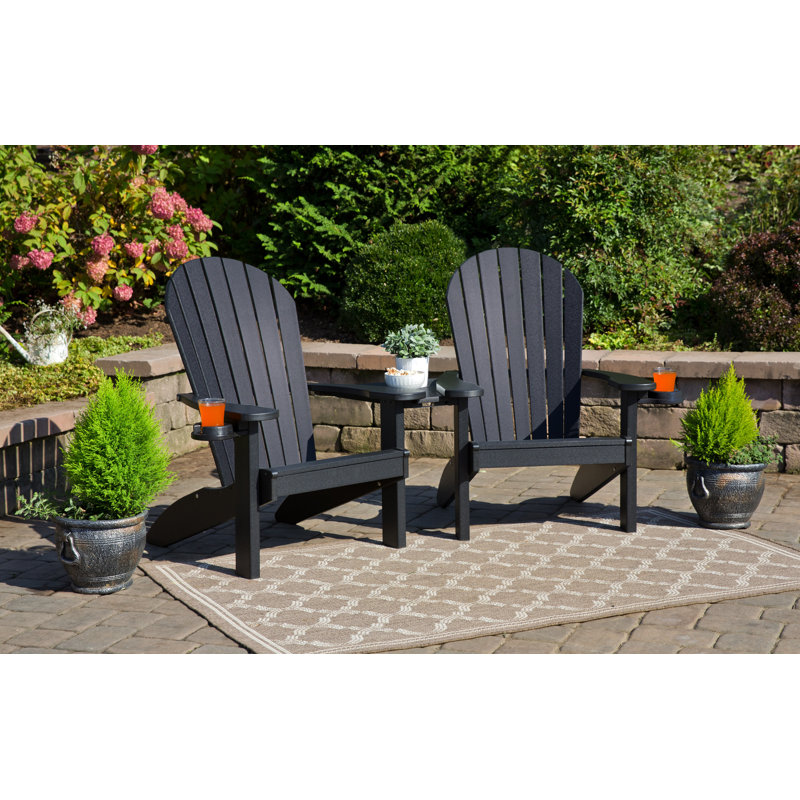 Aatikah Outdoor Adirondack Chair, Black