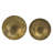 Iron Accent Trays with Duck Feet - Set of 2 - 12"Dia. x 3" - Gold