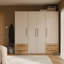 Minija 4 Door Manufactured Wood Wardrobe-2030194543