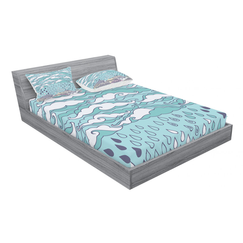 Microfiber Sheet Set, Queen Sheet Set with Fitted Sheet