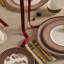 Red Splendour Bone China Rice Bowl