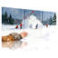 Scène de Noël avec enfants et neige Igloo, ensemble de 3 impressions sur toile-236553034