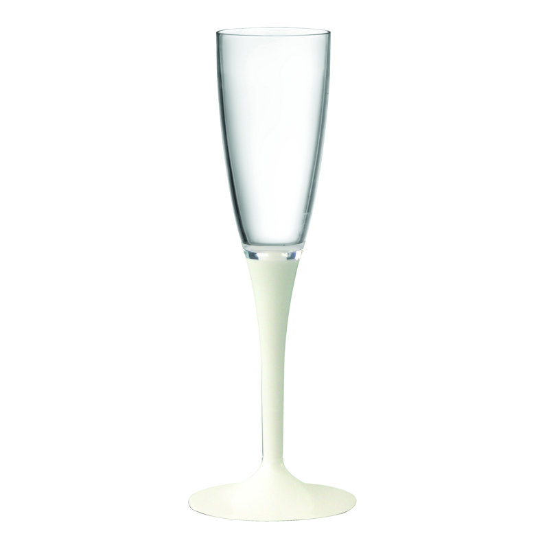 Polycarbonate Flute - 6 Pieces , White