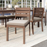 Martha Stewart Bedford All-Weather Stacking Patio Side Dining Chairs With Seat Cushions